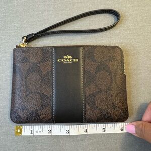 Coach Corner Zip Wristlet